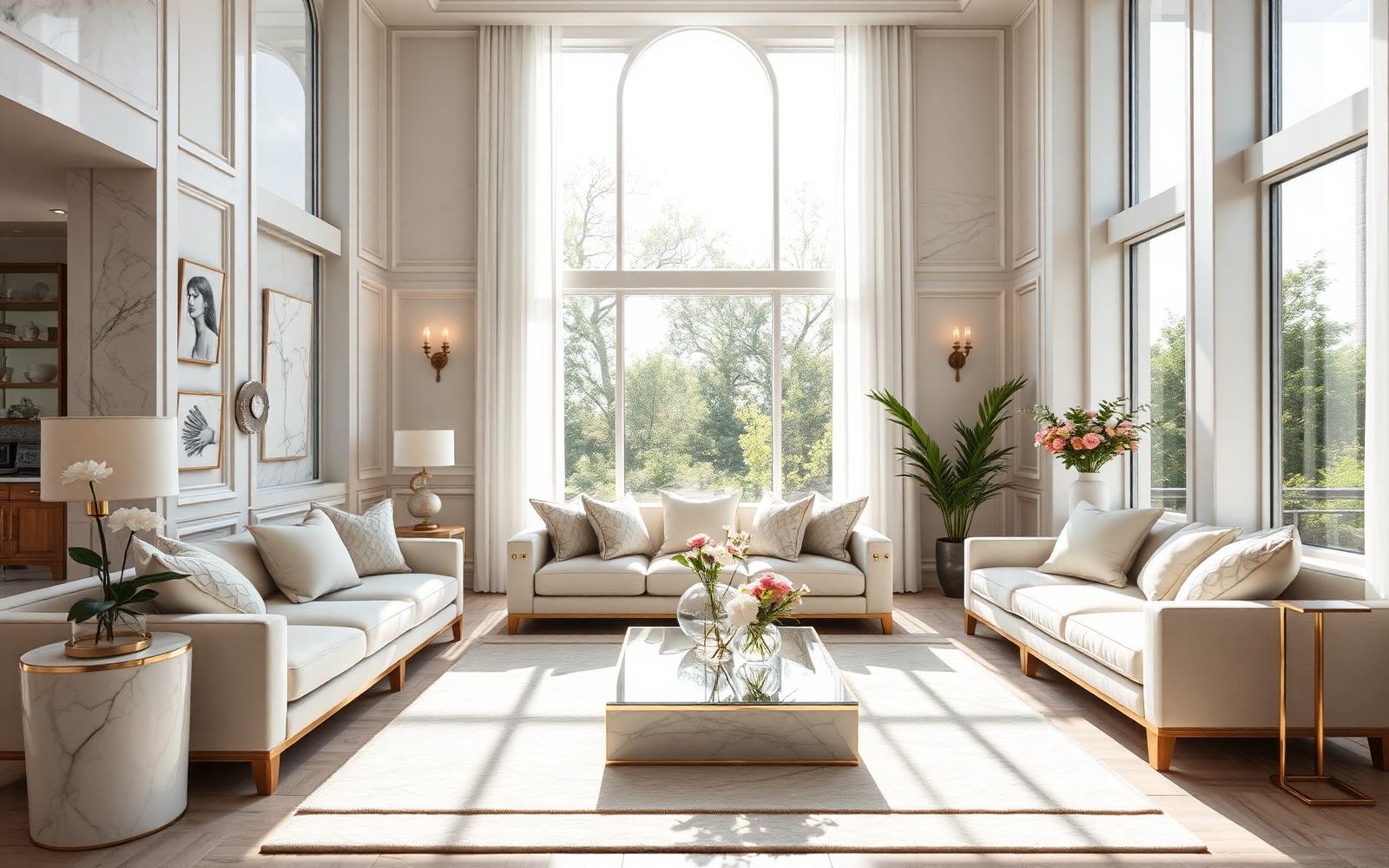 Luxury living room after a deep clean